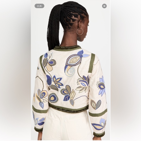 NWT $ 698 Veronica Beard BENICI EMBROIDERED JACKET, Size 8, 100% Silk - Picture 8 of 16